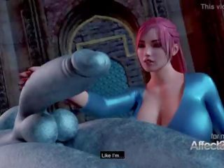 Big tits diva awakening the futanari demon in a 3d animation