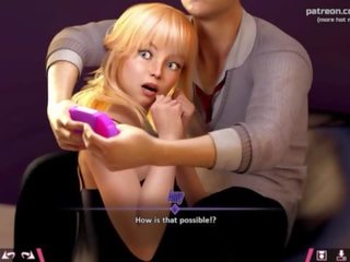 Double Homework &vert; hard up blonde teen lady tries to distract lover from gaming by showing her grand big ass and riding his dick &vert; My sexiest gameplay moments &vert; Part &num;14